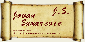 Jovan Šumarević vizit kartica